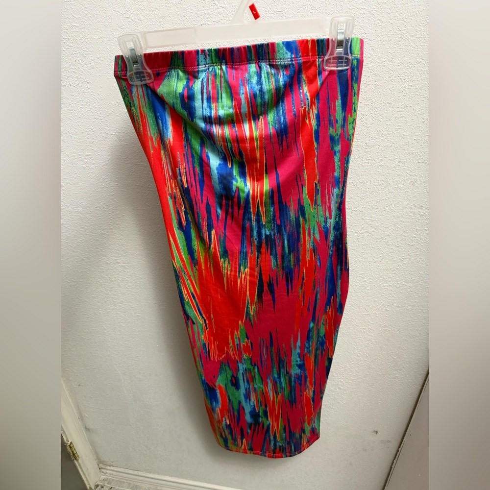 SHEIN Colorful Strapless Women's Dress